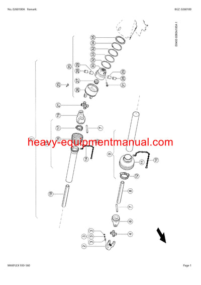 PDF Claas 930 - 560 Maxflex Cutterbar Parts Manual