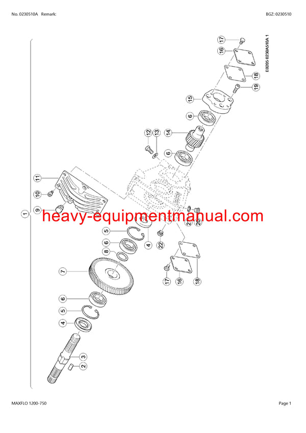 PDF Claas 1200 - 750 Maxflo Cutterbar Parts Manual