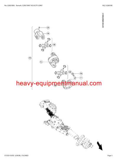 PDF Claas V1350 - V1050 Lexion Tucano Cutterbar Parts Manual
