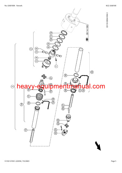 PDF Claas V1350 - V1050 Lexion Tucano Cutterbar Parts Manual