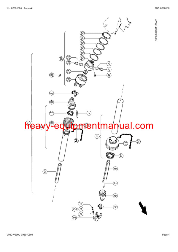 DOWNLOAD CLAAS V930-V500 / C930-C560 CUTTERBAR PARTS CATALOG MANUAL SN 52800011-52899999