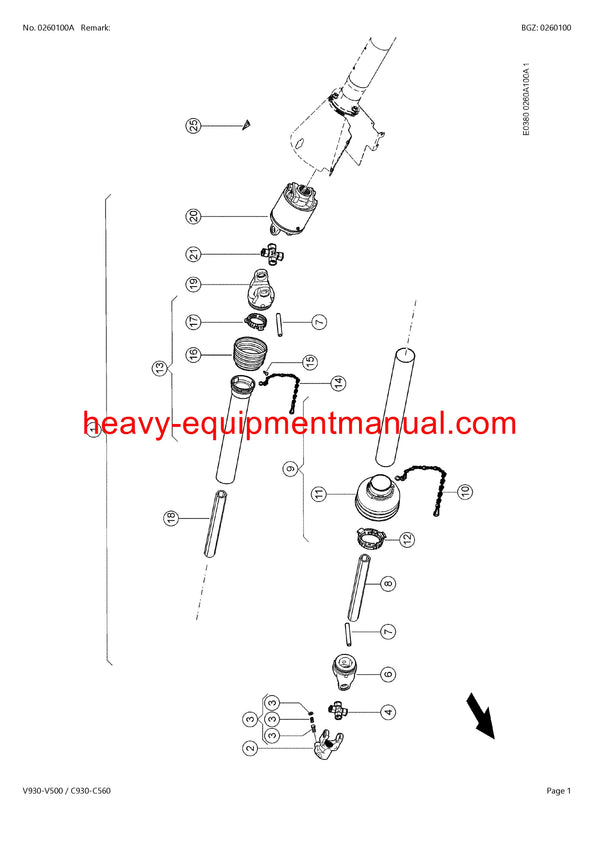 PDF Claas V930 - V500 C930 - C560 Cutterbar Parts Manual