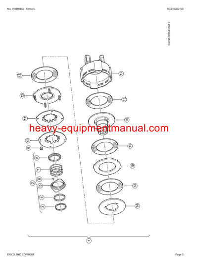 PDF Claas 2800 Disco Contour Mower Parts Manual
