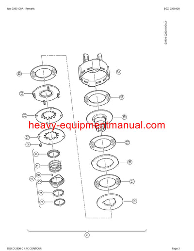 PDF Claas 2800 C RC Disco Contour Mower Parts Manual