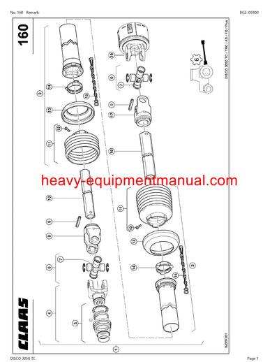 PDF Claas 3050 TC Disco Mower Parts Manual