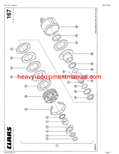 PDF Claas 3050 TC Disco Mower Parts Manual