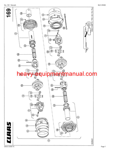 PDF Claas 3050 TC Disco Mower Parts Manual