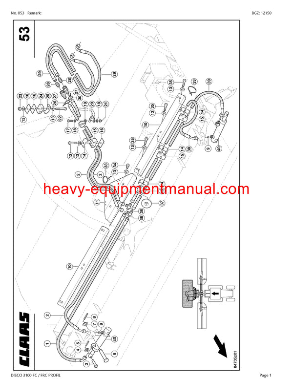 PDF Claas 3100 Fc Frc Disco Profil Mower Parts Manual