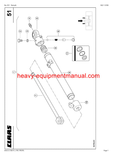 PDF Claas 3100 Fc Frc Disco Profil Mower Parts Manual