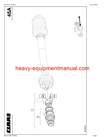 PDF Claas 3100 F Profil Disco Mower Parts Manual