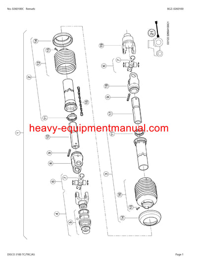 PDF Claas 3100 TC/TRC/AS Disco Mower Parts Manual