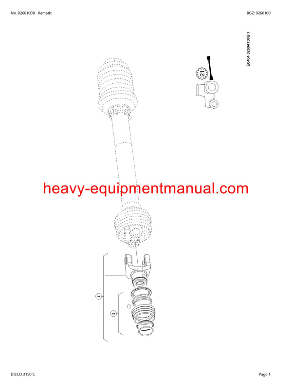 PDF Claas 3150 C Disco Mower Parts Manual