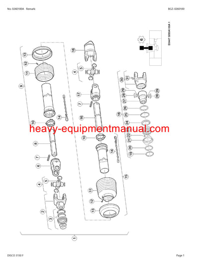 CLAAS DISCO 3150 F MOWER PARTS CATALOG MANUAL SN F7400001-F7409999
