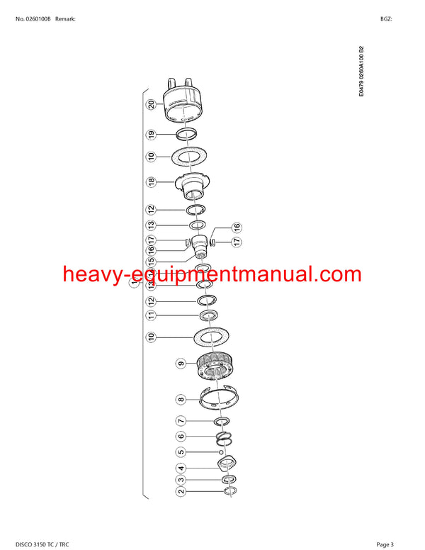CLAAS DISCO 3150 TC TRC MOWER PARTS CATALOG MANUAL SN F9301001-F9309999