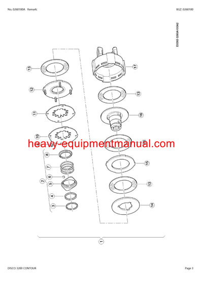CLAAS DISCO 3200 CONTOUR MOWER PARTS CATALOG MANUAL SN F8101001-F8109999