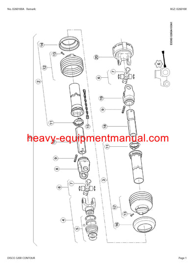 CLAAS DISCO 3200 CONTOUR MOWER PARTS CATALOG MANUAL SN F8101001-F8109999