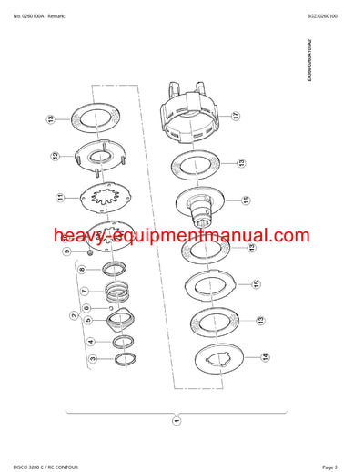 CLAAS DISCO 3200 C RC CONTOUR MOWER PARTS CATALOG MANUAL SN F8501001-F8509999