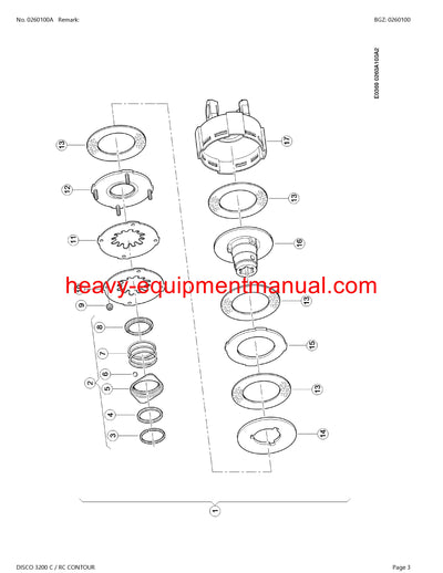 PDF Claas 3200 C RC Disco Contour Mower Parts Manual