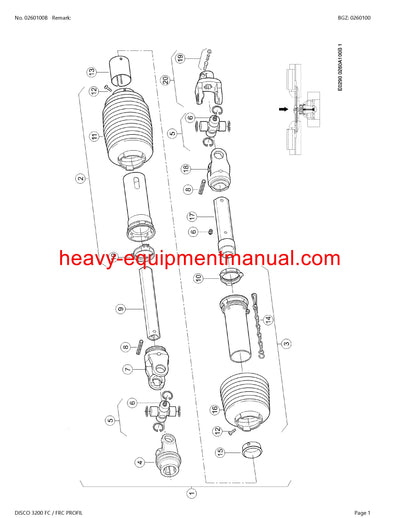 PDF Claas 3200 FC / FRC Profil Disco Mower Parts Manual
