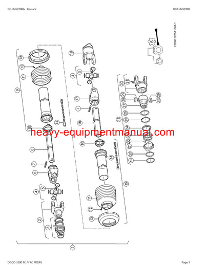 PDF Claas 3200 FC / FRC Profil Disco Mower Parts Manual