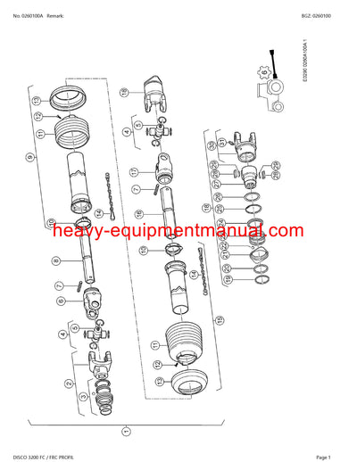 CLAAS DISCO 3200 F PROFIL MOWER PARTS CATALOG MANUAL SN F7201001-F7209999
