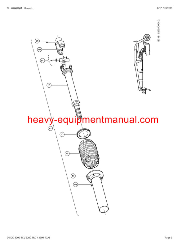 PDF Claas 3200 TC 3200 TRC 3200 TCAS Disco Mower Parts Manual