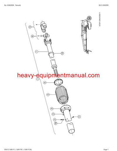 CLAAS DISCO 3200 TC 3200 TRC 3200 TCAS MOWER PARTS CATALOG MANUAL SN F9001001-F9099999