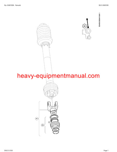 CLAAS DISCO 3500 TC/TRC MOWER PARTS CATALOG MANUAL SN F5201001-F5299999