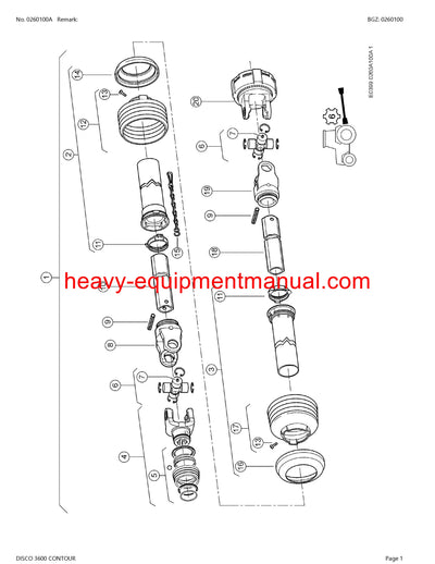 CLAAS DISCO 3600 CONTOUR MOWER PARTS CATALOG MANUAL SN F8201001-F8209999