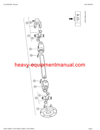 PDF Claas 3600, 3500 FC/FRC Profil Disco Mower Parts Manual