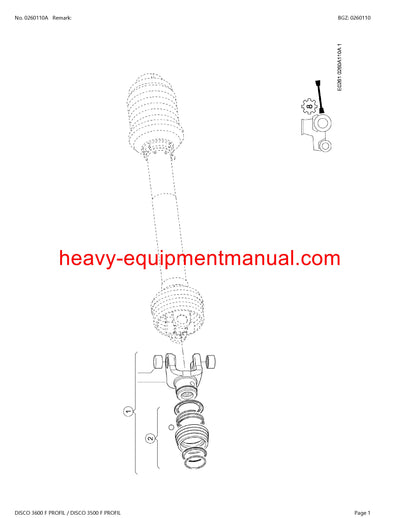 PDF Claas 3600, 3500 F Profil Disco Mower Parts Manual