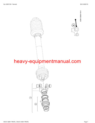 CLAAS DISCO 3600 F PROFIL DISCO 3500 F PROFIL MOWER PARTS CATALOG MANUAL SN F7001114-F7009999