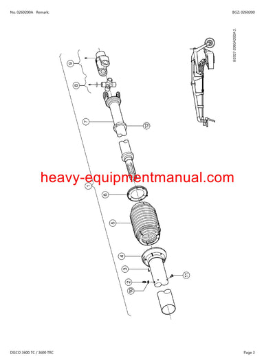 CLAAS DISCO 3600 TC / 3600 TRC MOWER PARTS CATALOG MANUAL SN F9101001-F9199999
