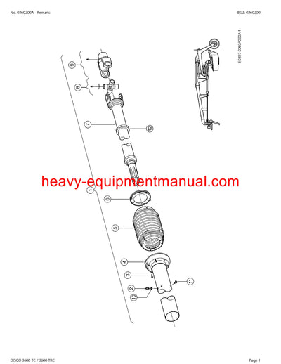 CLAAS DISCO 3600 TC / 3600 TRC MOWER PARTS CATALOG MANUAL SN F9101001-F9199999