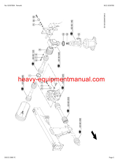 PDF Claas 3900 TC Disco Mower Parts Manual