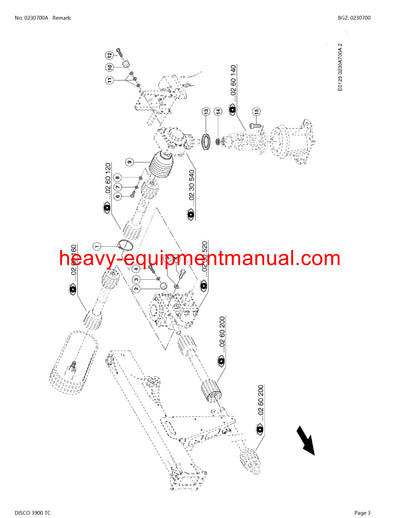 CLAAS DISCO 3900 TC MOWER PARTS CATALOG MANUAL SN F5301001-F5399999