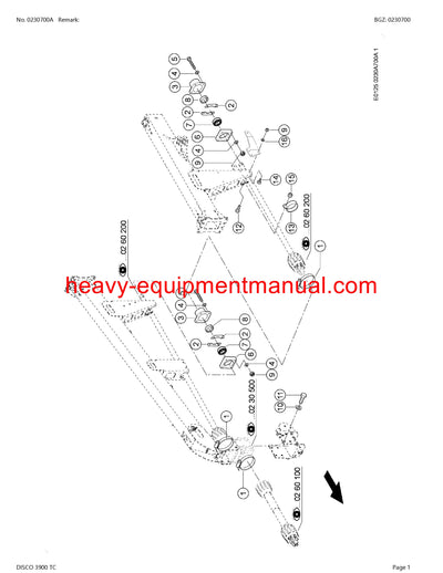 CLAAS DISCO 3900 TC MOWER PARTS CATALOG MANUAL SN F5301001-F5399999