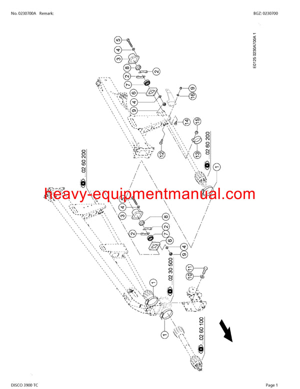 CLAAS DISCO 3900 TC MOWER PARTS CATALOG MANUAL SN F5301001-F5399999