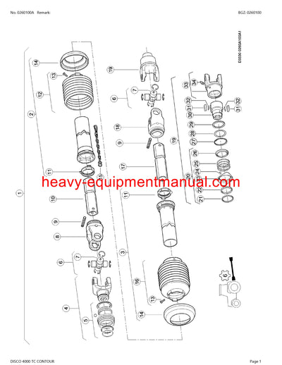 PDF Claas 4000 TC Disco Contour Mower Parts Manual