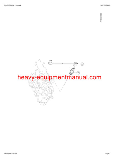 CLAAS DOMINATOR 130 COMBINE PARTS CATALOG MANUAL (SN: 45600011-45699999)