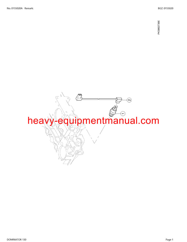 CLAAS DOMINATOR 130 COMBINE PARTS CATALOG MANUAL (SN: 45600011-45699999)