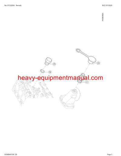 CLAAS DOMINATOR 130 COMBINE PARTS CATALOG MANUAL (SN: C1400011-C1499999)