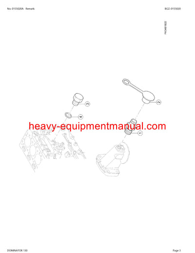 CLAAS DOMINATOR 130 COMBINE PARTS CATALOG MANUAL (SN: 45600011-45699999)