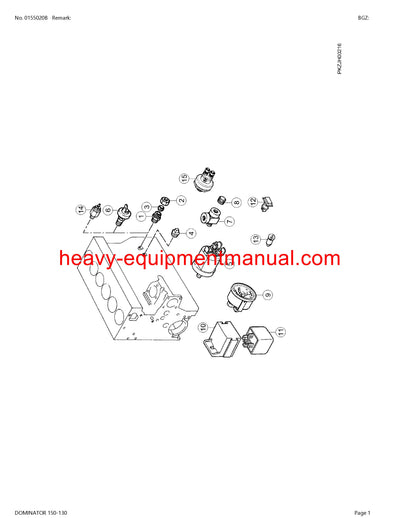 PDF Claas 150 - 130 Dominator Combine Parts Manual