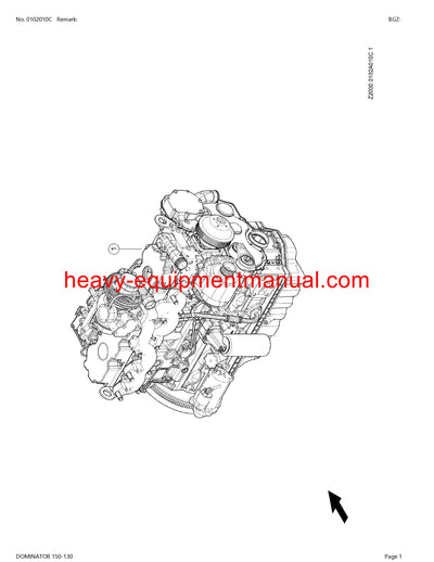 CLAAS DOMINATOR 150-130 COMBINE PARTS CATALOG MANUAL (SN: 15609072-15699999)