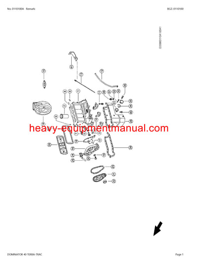 CLAAS DOMINATOR 40 TERRA-TRAC COMBINE PARTS CATALOG MANUAL