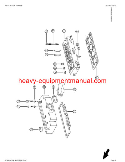 CLAAS DOMINATOR 40 TERRA-TRAC COMBINE PARTS CATALOG MANUAL