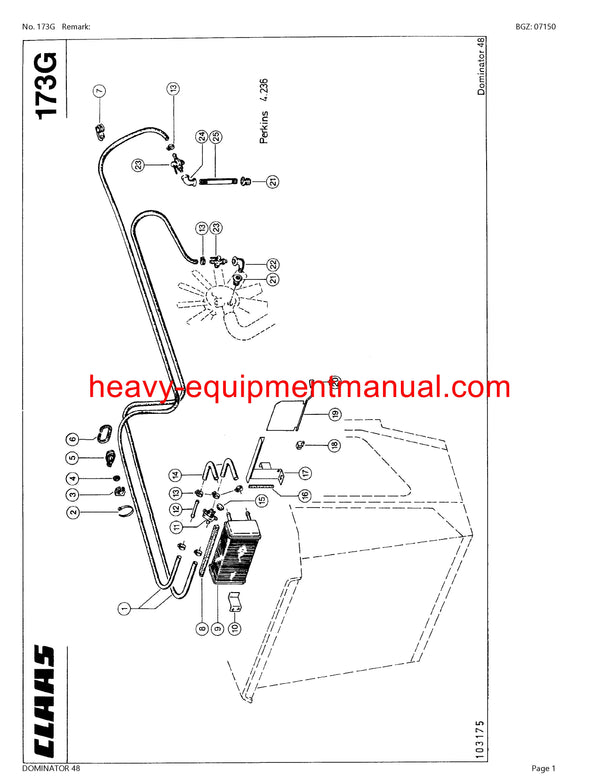 PDF Claas 48 Dominator Combine Parts Manual