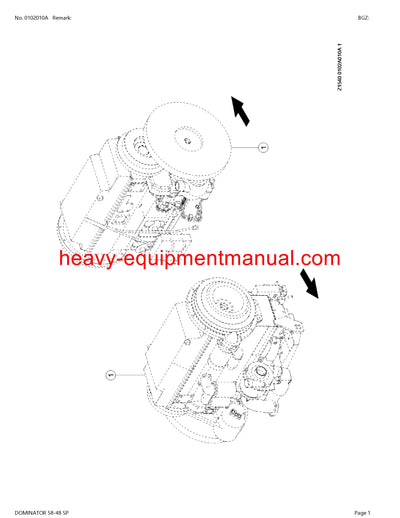 CLAAS DOMINATOR 58-48 SP COMBINE PARTS CATALOG MANUAL