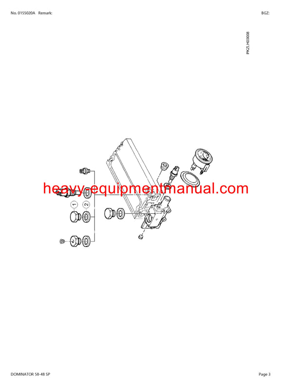 CLAAS DOMINATOR 58-48 SP COMBINE PARTS CATALOG MANUAL